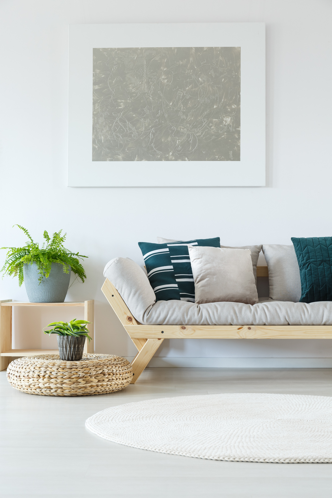 Natural minimalist home decor mock-up